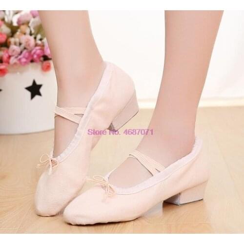 By DHL 50pair Quality Dancing Shoes For Middle Heel Girls Womens Ballet Dance Shoes Belly Yoga Dance Shoes canvas Shoes