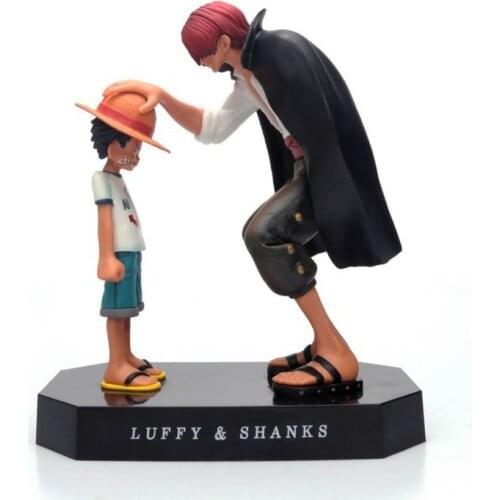 18cm PVC Action Figure Anime One Piece Four Emperors Shanks Straw Hat Luffy Going Merry Doll Collectible Model Doll Toy Figurine