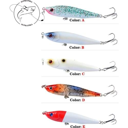 Artificial 3D Simulation Eyes 5Colors 8cm/13g Fishing Lures Sinking Pencil Plastic Hard Bait Wobbler 6# With Hook Bionic Bait