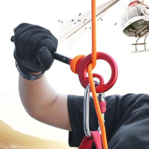 Outdoor Wear-resistant Aluminum Alloy Climbing Ring Rope Descender Upgrade Belay Device Rock Climbing Downhill Accessories