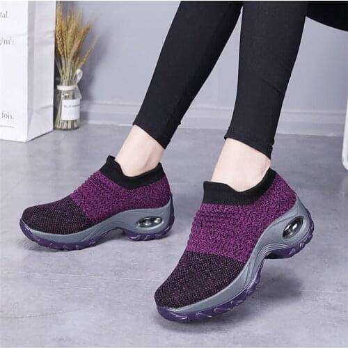 Shoes women sneakers 2021 summer breathable mesh air cushion ladies shoes woman slip on platform sneakers women tenis feminino