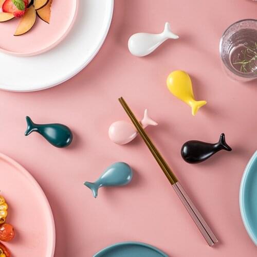 Cute Whale Chopsticks Rest Household Chopstick Pillow Cute Chopsticks Rest Chopsticks Ornament Pen Holder Chinese Ceramic Crafts