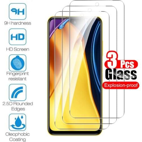3Pcs soft tempered glass for xiaomi mi poco m3 pro protective glass for xiaomi xiomi mi poco m3 safety screen protector film
