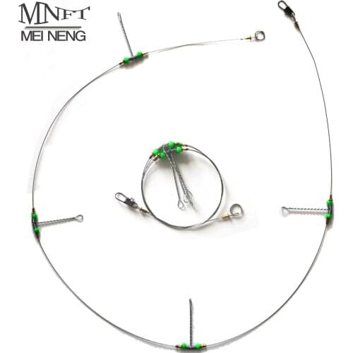 MNFT 20pcs/lot 4 Group Wire Connection Balance String Hooks Anti-Winding Practical Steel Fishing Rigs Hook Sea Fishing Tools