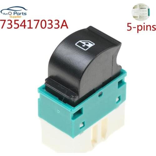 New 735417033A 735417034 5-pins Power Window Switch Button For Fiat Idea Doblo Lancia High Quality