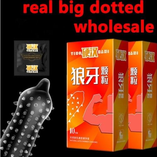 Wholesale 40 Pcs big Spikes Condom Penis Different Varieties Fire Ice Ribbed Condom Full Oil Smooth Lubricated Condoms For Men