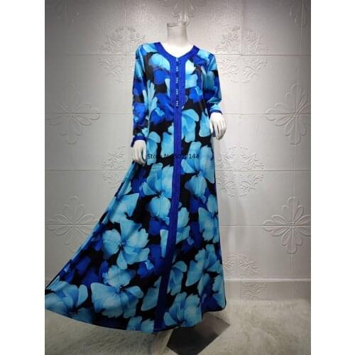 African Dresses for Women 2021 Summer African Women Long Sleeve Printing V-neck Long Dress African Clothes for Women