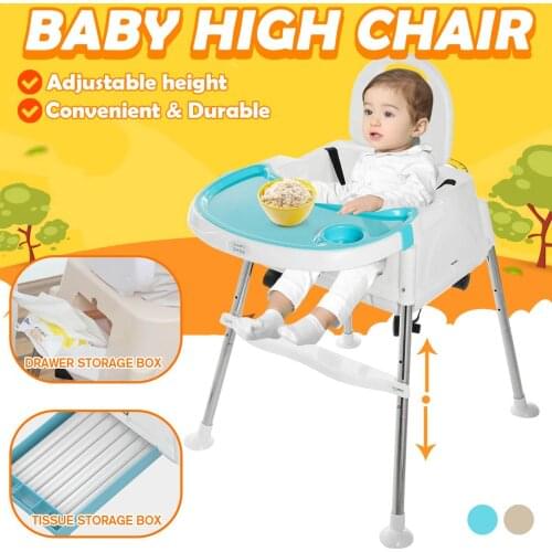 Portable Toddler Baby Seat Highchair Baby Dinner Table Seat Multifunctional Adjustable Folding Feeding Chair Booster Seat