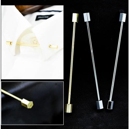 Simple Mens Shirt Collar Needle Fashion British Business Banquet Wedding Formal Wear Suit Dress Tie Accessories Collars Pin