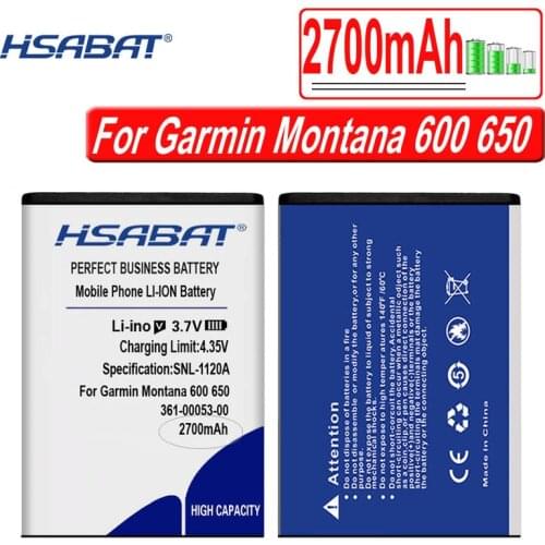 HSABAT 2700mAh 361-00053-00 361-00053-04 Battery for Garmin Montana 600 610 600T 650 650T VIRB GPS Alpha 100 handheld