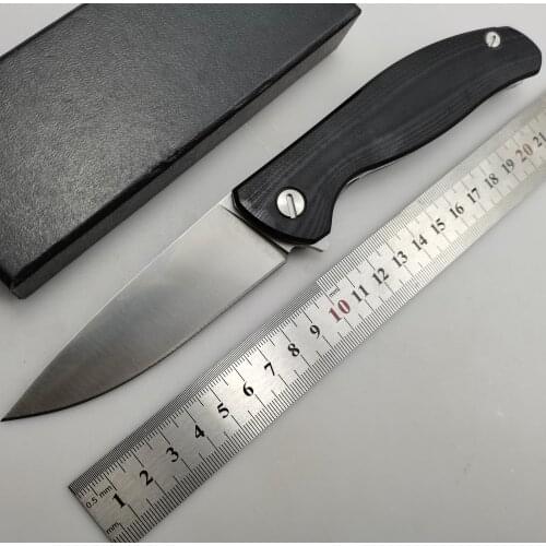 Promotion folding knife D2 blade camping pocket survival knives flipper G10 handle outdoor hunting rescue kitchen EDC knife