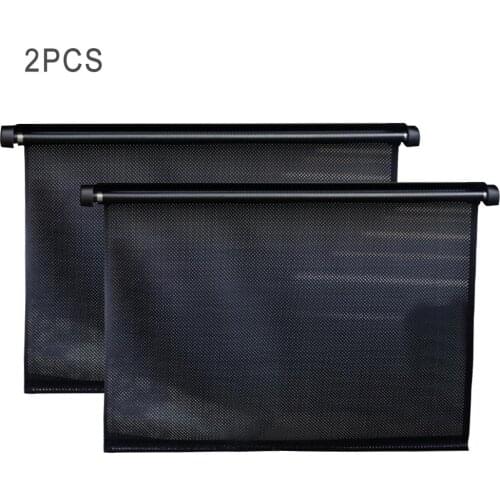 2Pcs Car Retractable Roller Sunshade Car Roller Sunshade Protector Blocks Of Harmful UV Rays Universal Auto Window Shades