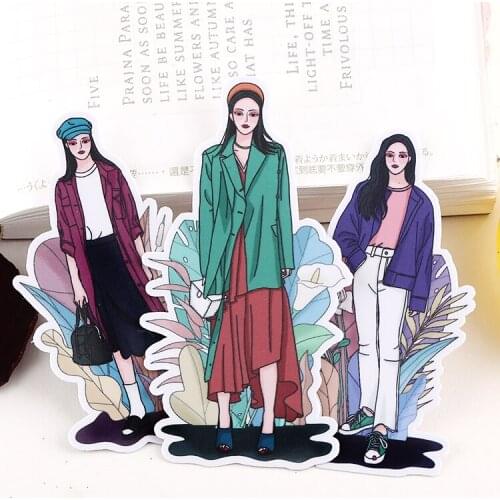 24pcs Modern girl stickers/Scrapbooking Stickers /Decorative Sticker /DIY Craft Photo Albums