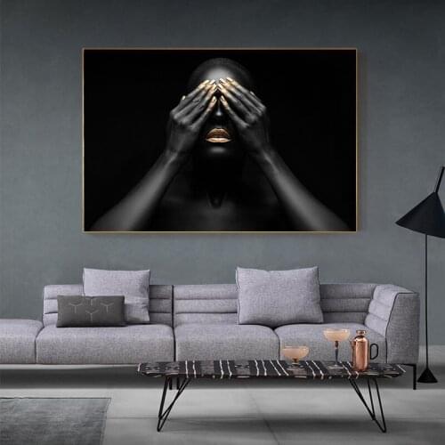 Modern Black Women Discounted Cheap Poster Canvas Print Wall Art Decor for Dropshipping and Free Shipping