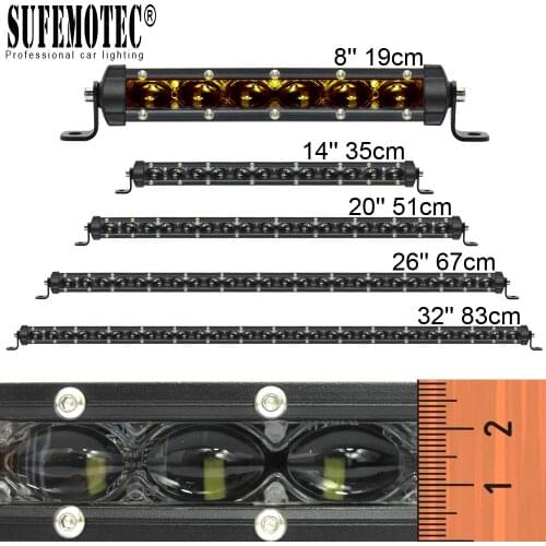 6D Lens Super Slim Led Bar Offroad 30W 60W 90W 120W 150W For Car Uaz 12V 24V Tractor Suv Truck Boat 4WD 4x4 ATV Led Work Lights
