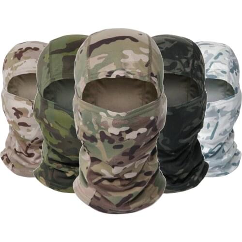 Tactical Camouflage Balaclava Full Face Mask CS Wargame Army Hunting Cycling Sports Helmet Liner Cap Military Multicam CP Scarf