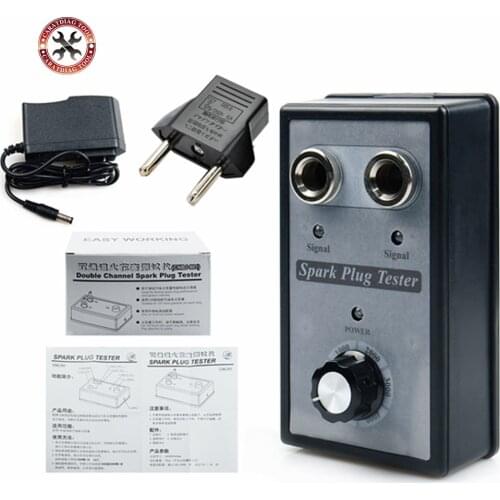 Car Spark Plug Tester Ignition Testers Automotive Diagnostic Tool Double Hole Analyzer for 12V Gasoline Vehicles Petrol Car