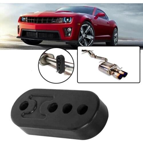 Universal Black Heavy Duty Car Exhaust Rubber Mount Brackets Hangers 4 Holes Muffler Exhaust Systems For Auto
