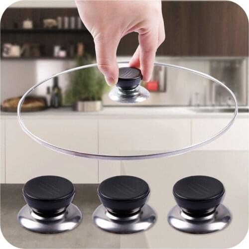 2PCS Universal Pan Pot Lid Cover Kitchen Cookware Replacement Lid Cover Hand Grip Knob Handle Cover Kitchen Replace Tool