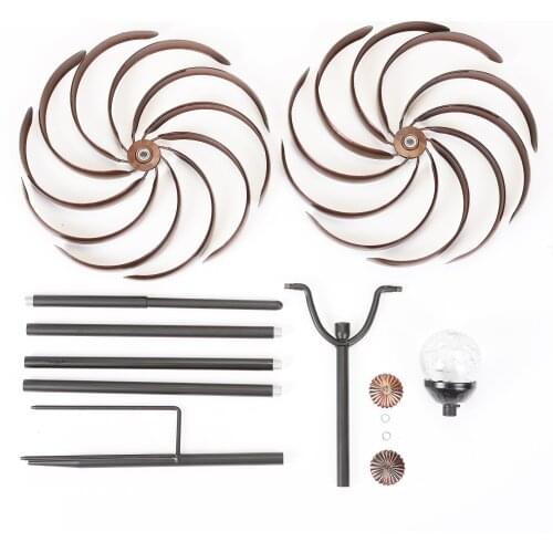 Solar Windmills Led Colorful Lights Stake Path Walkway Patio Terrace Decor