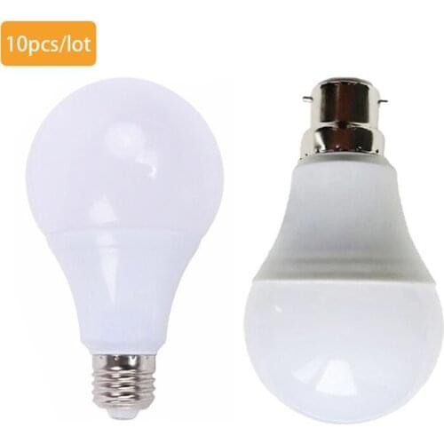 10pcs E27 screw LED Bulb light bulb Bayonet Ball Light cold 21W 18W 15W 12W 9W 6W 3W Warm White 220V 230v 240V for home