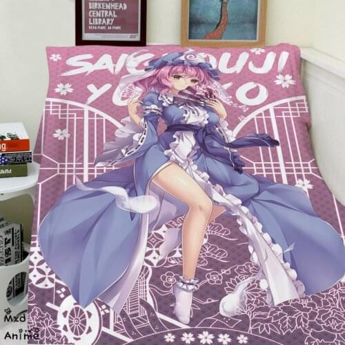 Japanese Anime TouHou Project Soft Flannel Fleece Throw Blanket Decorative Plane Blankets for sofa travel blanket drop shipping