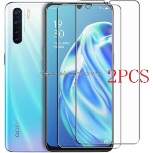 2PCS FOR OPPO A91 Tempered Glass Protective on OPPO F15 Reno3 Reno 3 CPH2043 CPH2001, CPH2021 Screen Protector Glass Film Cover