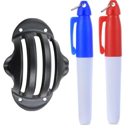 1Set Golf Ball Line Marker Triple Track 3 Chrome Stencil+2Pcs Marker Pen Golf Putting Positioning Aids Golf Accessories