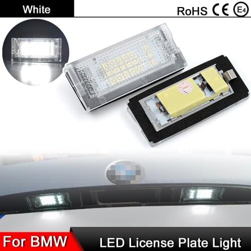 1 Pair For BMW 3-Series E46 2-Door Compact Hatchback 4-Door Sedan Saloon 5-Door Touring Estate LED License Number Plate Light