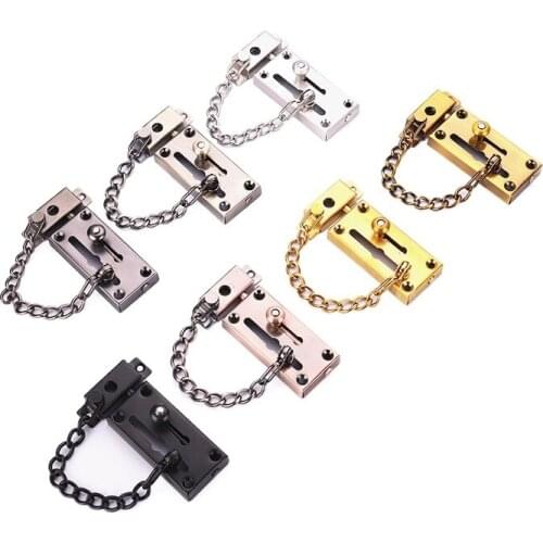 1PCS Stainless Steel Security Door Chain Lock Anti-theft Slide Bolts for Hotel Living room Bedroom Door Latch Furniture Hardware