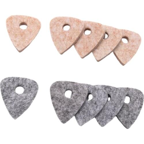 10 Pcs Wool Blend Ukulele Picks With Holes Ukulele Replacements Accessories