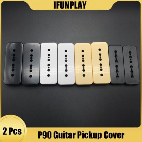 2pcs P90 Soapbar 6 String Pickup Cover for Electric Guitar Replacement part 50mm/52mm Neck Bridge Pickup Cover with Bobbin