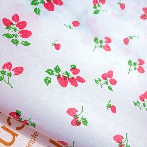 200 Wholesale Strawberry 25x35cm Sandwich Wrap Paper,Food Wrapping Oil Greaseproof Paper CH5042711