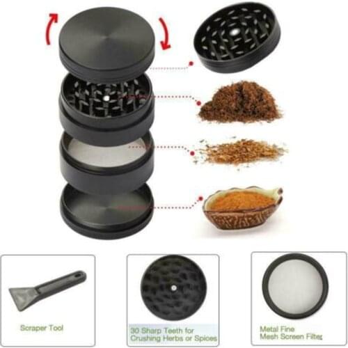 40mm Grinder 4 Layers Zinc Alloy Hand Crank Herb Mill Crusher Tobacco / Herb / Spice Grinder Grinder