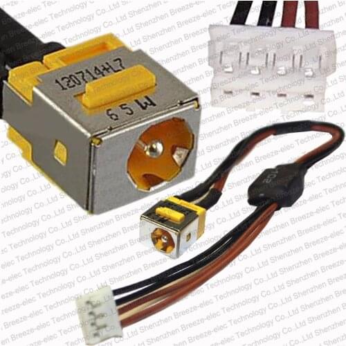 5 PIECES AC DC-IN POWER JACK w/ CABLE socket HARNESS connector plug for Acer Extensa 4230 4330 4630 4630z series DC301003R00