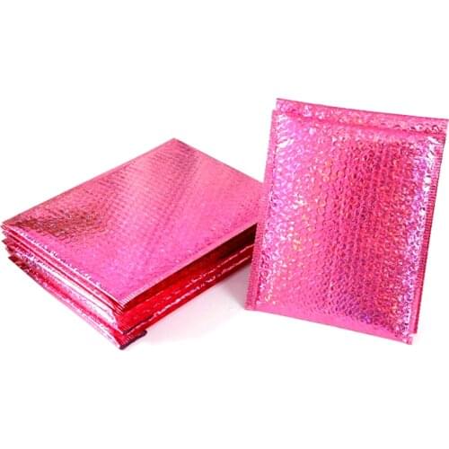 50pcs laser pink bubble bag postmans liner envelope packaging transport bag plastic bubble bag commercial postal envelope
