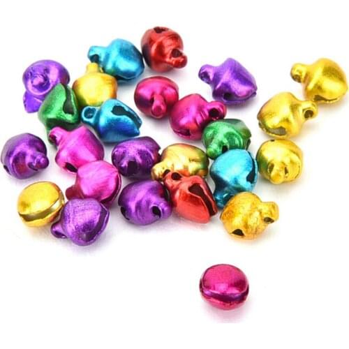 6/8/10MM Mix 100PCS Jingle Bells Iron Loose Beads Small For Festival Party Christmas Tree Decorations/DIY Crafts Accessories