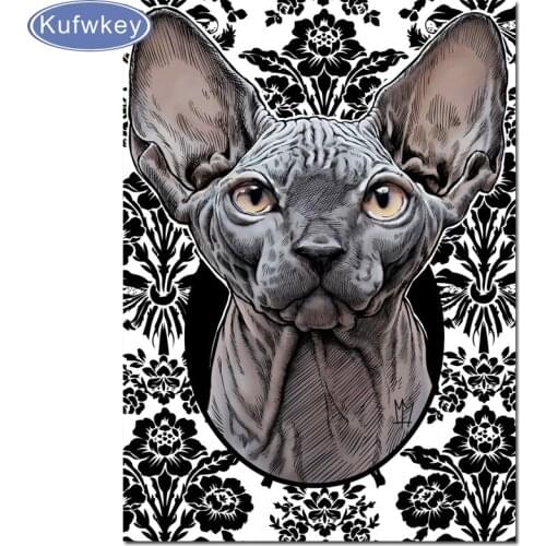 5d diy Diamond embroidery Sphynx cat diamond painting Cross Stitch animal full square/round drill Rhinestone mosaic decoration