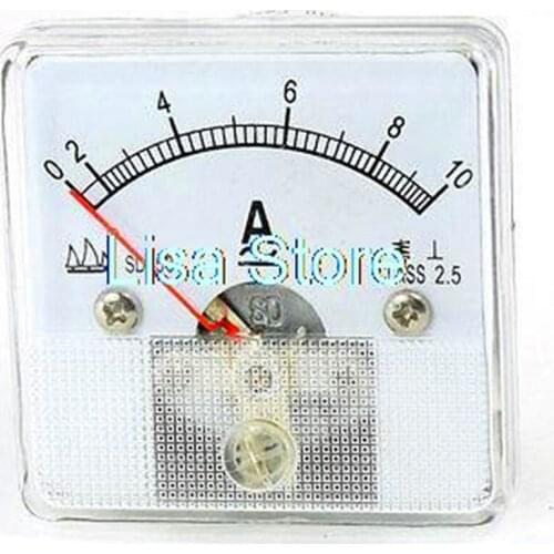 Class 2.5 DC AC 0-10A Panel Analog Panel Meter Amperemeter Gauge