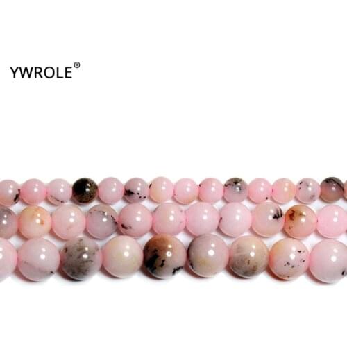 Free shipping Pink Opal Round Natural Stone Beads For Jewelry Making DIY Bracelet Necklace 6/8/10mm