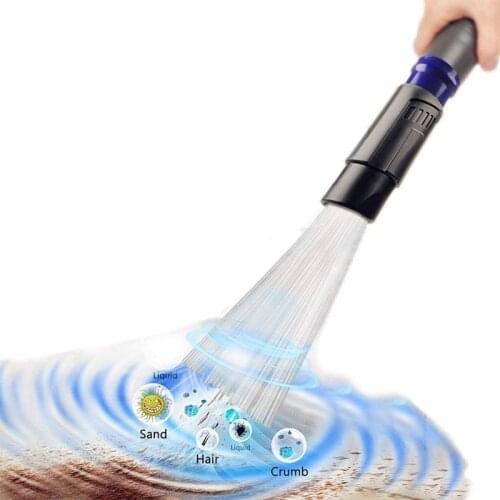 Household Dust Cleaner Multi-functional Straw Tube Brush Cleaner Dirt Remover Vacuum Attachment Dusty Brush Cleaning Tool