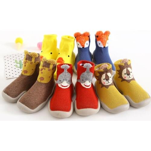 Baby Boys Girls First Walker Toddler Non-Slip Crib Shoes Infant Socks Pram Booties Kids Walk Crawling Boots Newborn Soft Sole