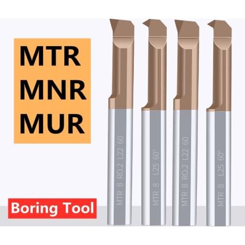 Milling Cutter MTR MNR MUR Small Bore Boring Tool Tungsten Steel Alloy Coating Cutting Small Hole Shockproof Turning Tool