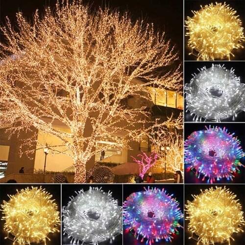 10M Christmas Led String Lights 8 Modes Holiday Wedding Party Waterproof Fairy Light EU/US Plug Garden Garland Decorative Light