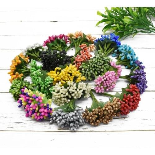 12 pieces Artificial berry bouquets Wedding Home decoration accessories Potted plants Bonsai Interior beautification Candy boxes