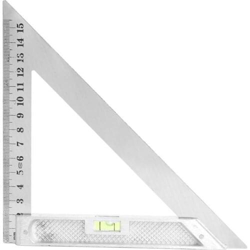 Measurement Tool Triangle Square Ruler Aluminum Alloy Speed Protractor Miter For Carpenter Tri-square Line Scriber Saw Guide