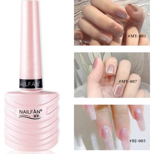 Milk Tea Spar Cat Eye Magnetic Gel Nail Polish Glue 15ml Silver Variety Glue Nail Art Shiny Varnish Nail Decoration Tools