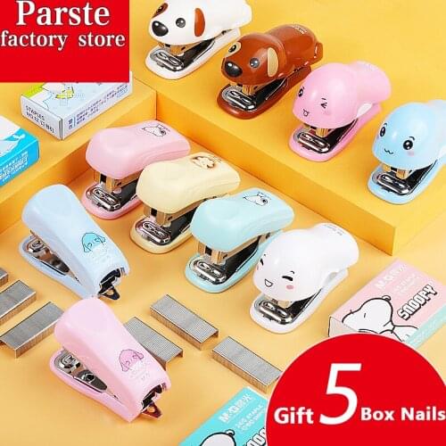 Cute Mini Little Animals Stapler Set Escolar Papelaria School Office Supply Student Prize Birthday Gift Is Easy To Carry