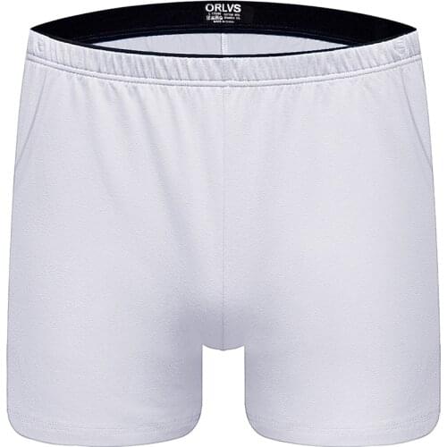 2020 ORLVS Brand Men Long Leg Boxer Cotton Shorts Men Underwear Mid Waist Underpants Long Boxer Shorts Boxer Marca OR130