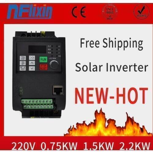 Solar VFD Vector Control frequency converterDC 200V-400V to Three-phase 220V solar pump inverter with MPPT control free shipping